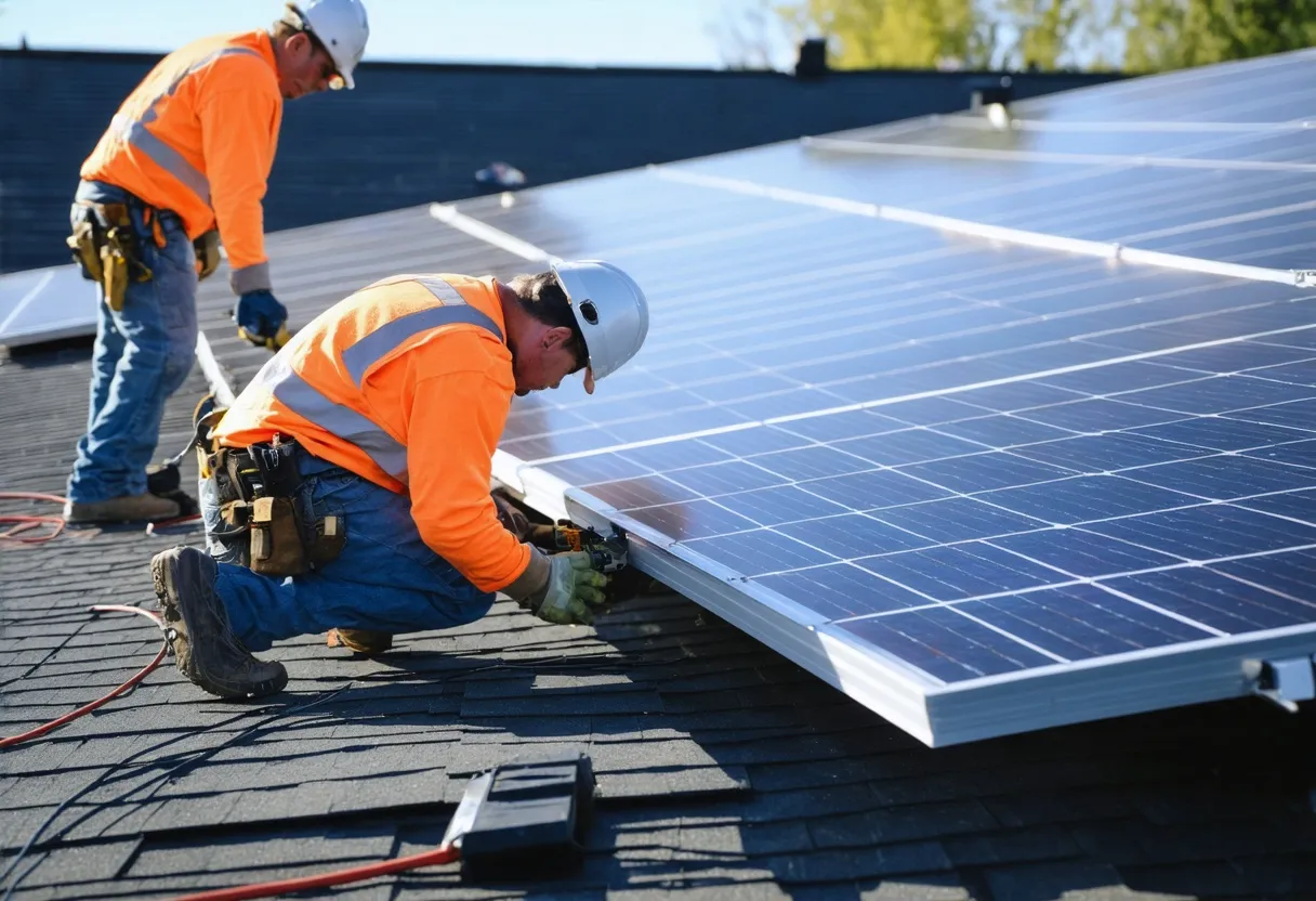 Residential solar installation anchorage in Anchorage